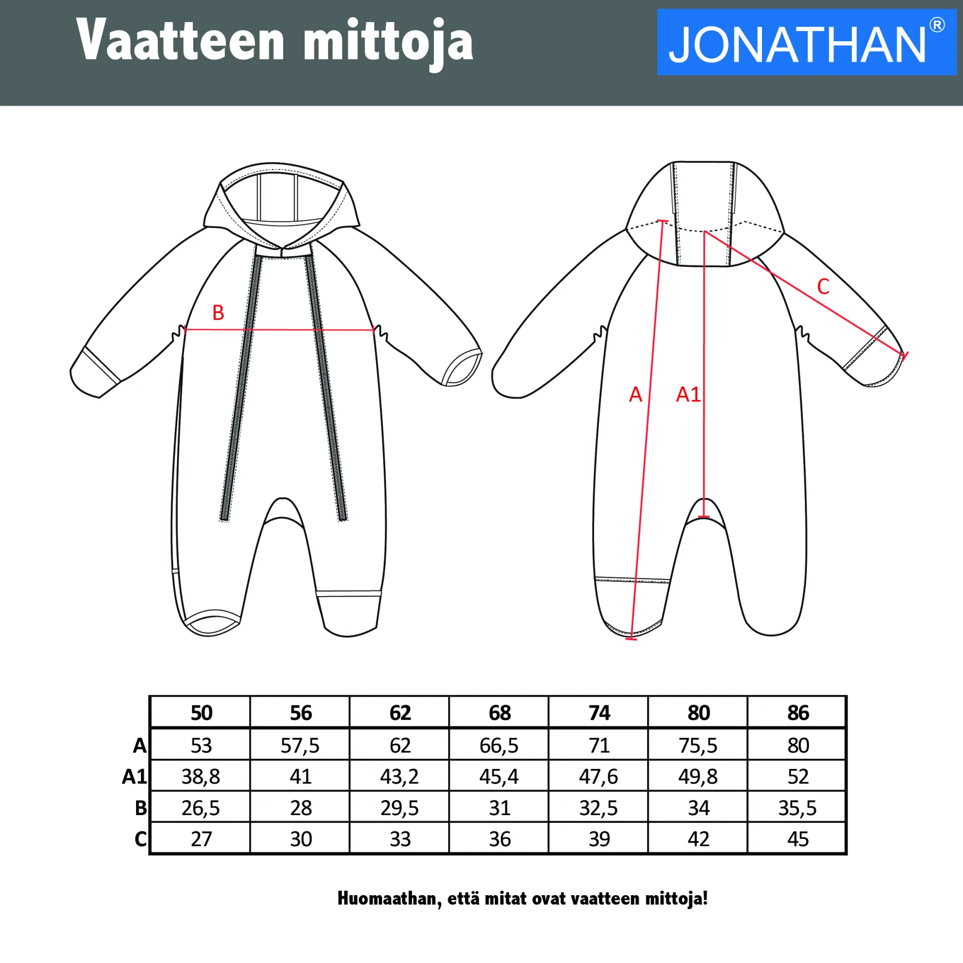 Jonathan Baby softshell-haalari