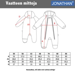 Jonathan Baby softshell-haalari (50cm, 56cm)