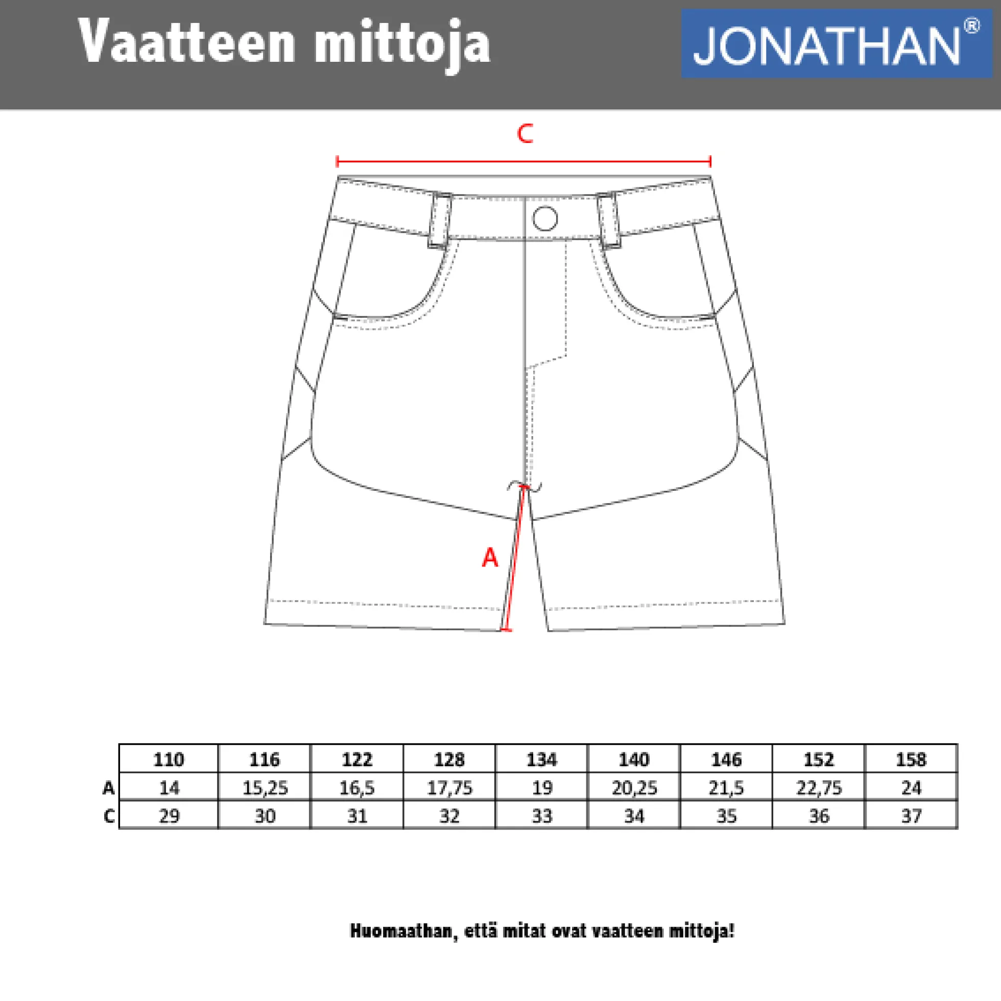 Jonathan retkeilyshortsit