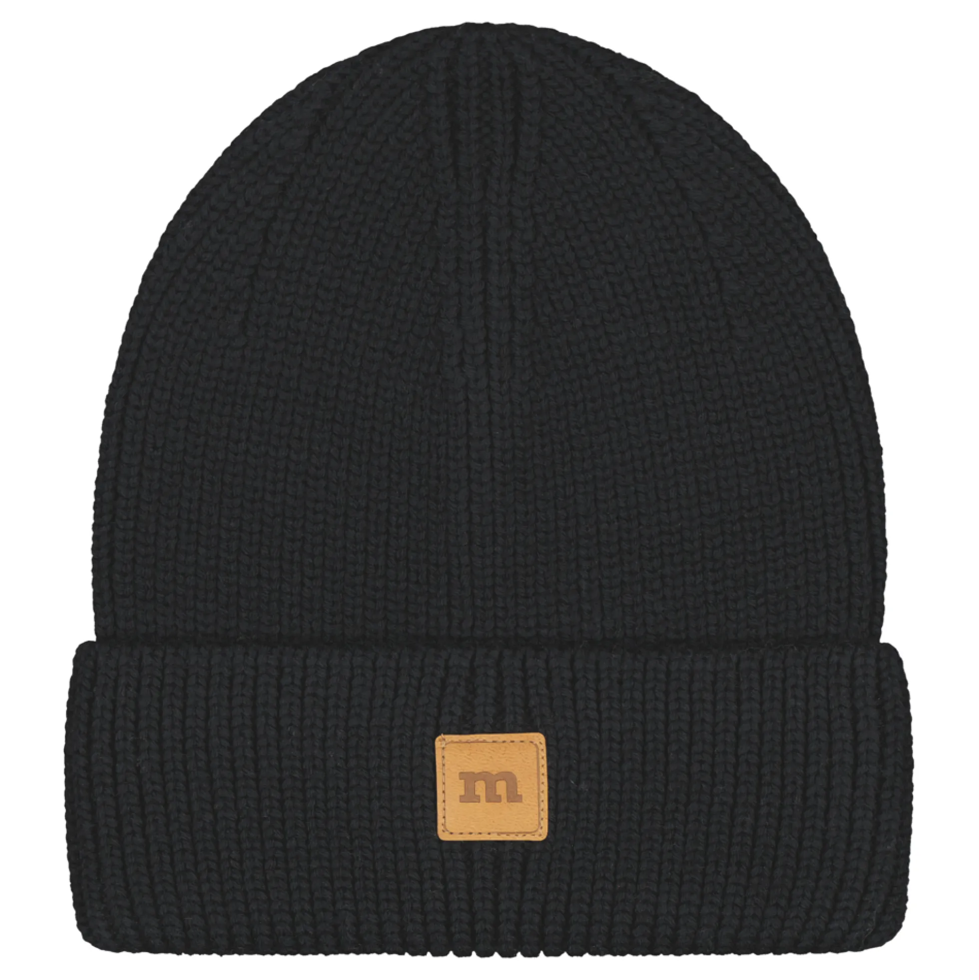 Metsola Knitted Beanie merinovillapipo, Musta