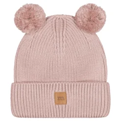 Metsola Knitted Pom Pom merinovillapipo, Hearty Pink
