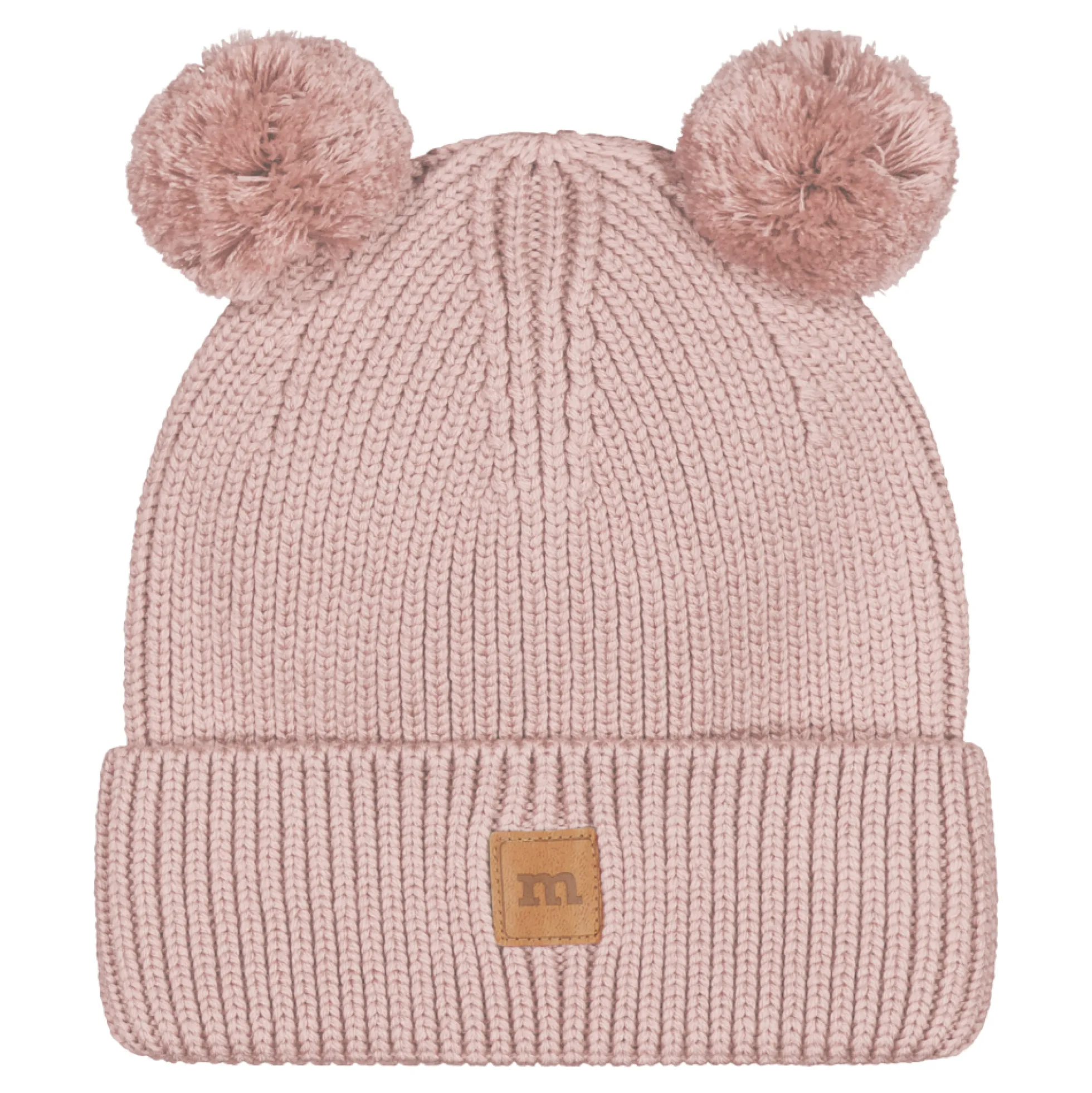 Metsola Knitted Pom Pom merinovillapipo, Hearty Pink