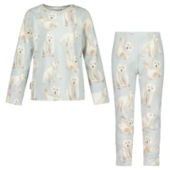 Metsola Polar Bear Pyjama, Icy Blue