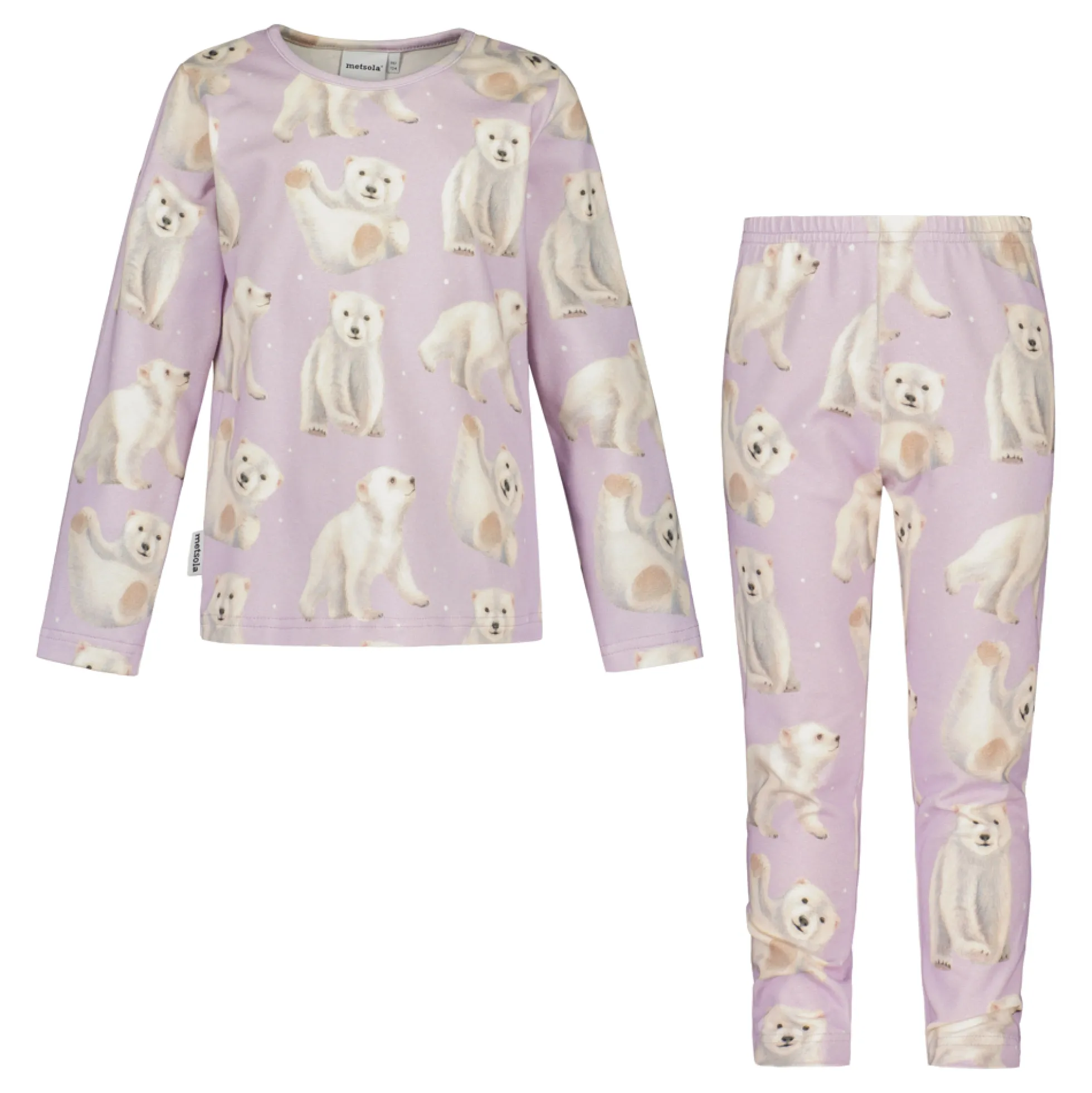 Metsola Polar Bear Pyjama, Icy Lilac