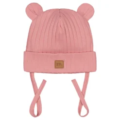 Metsola Wide Rib Bear Beanie pipo, Dusty Rose