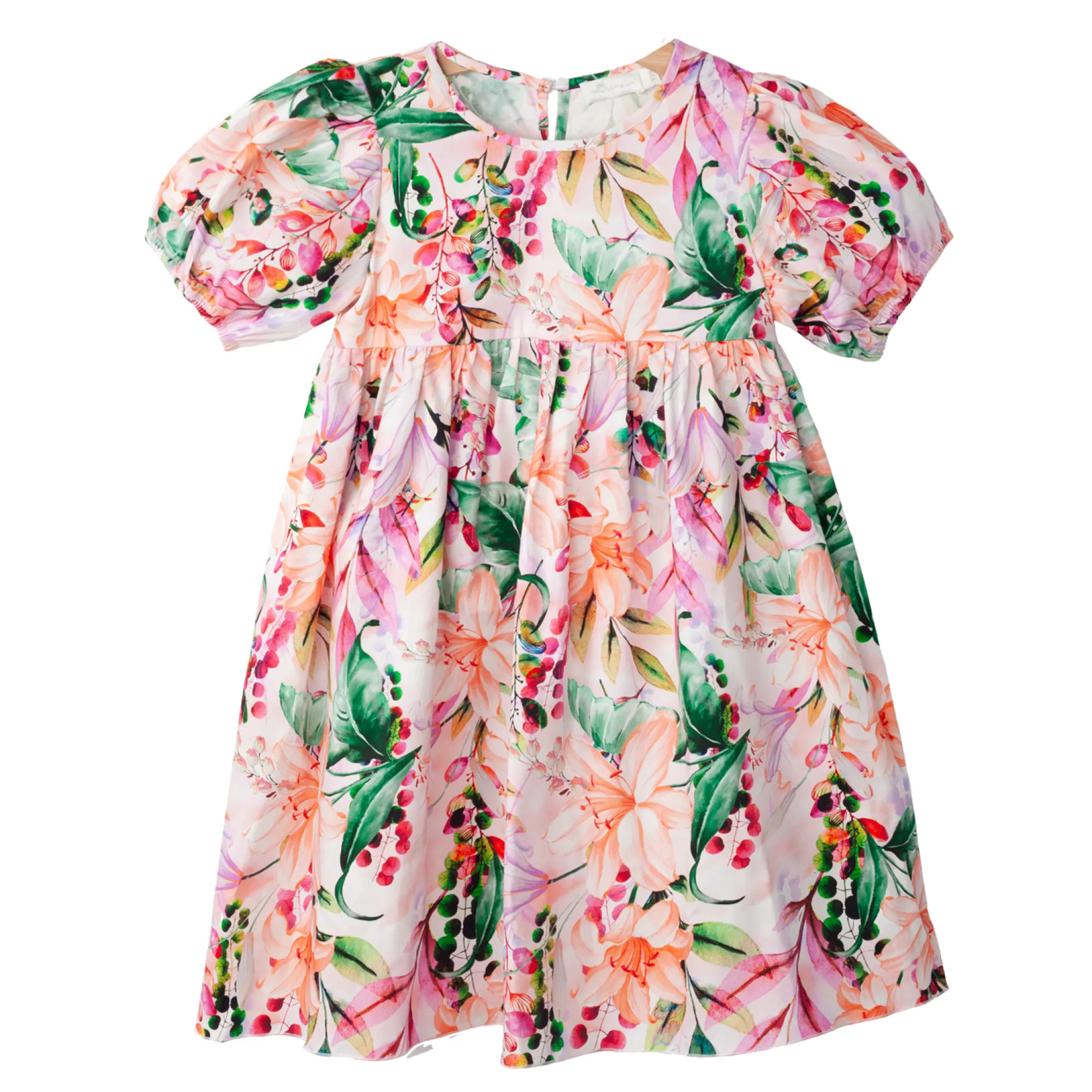 Mingnelin puuvillasatiinimekko, Pink Lily