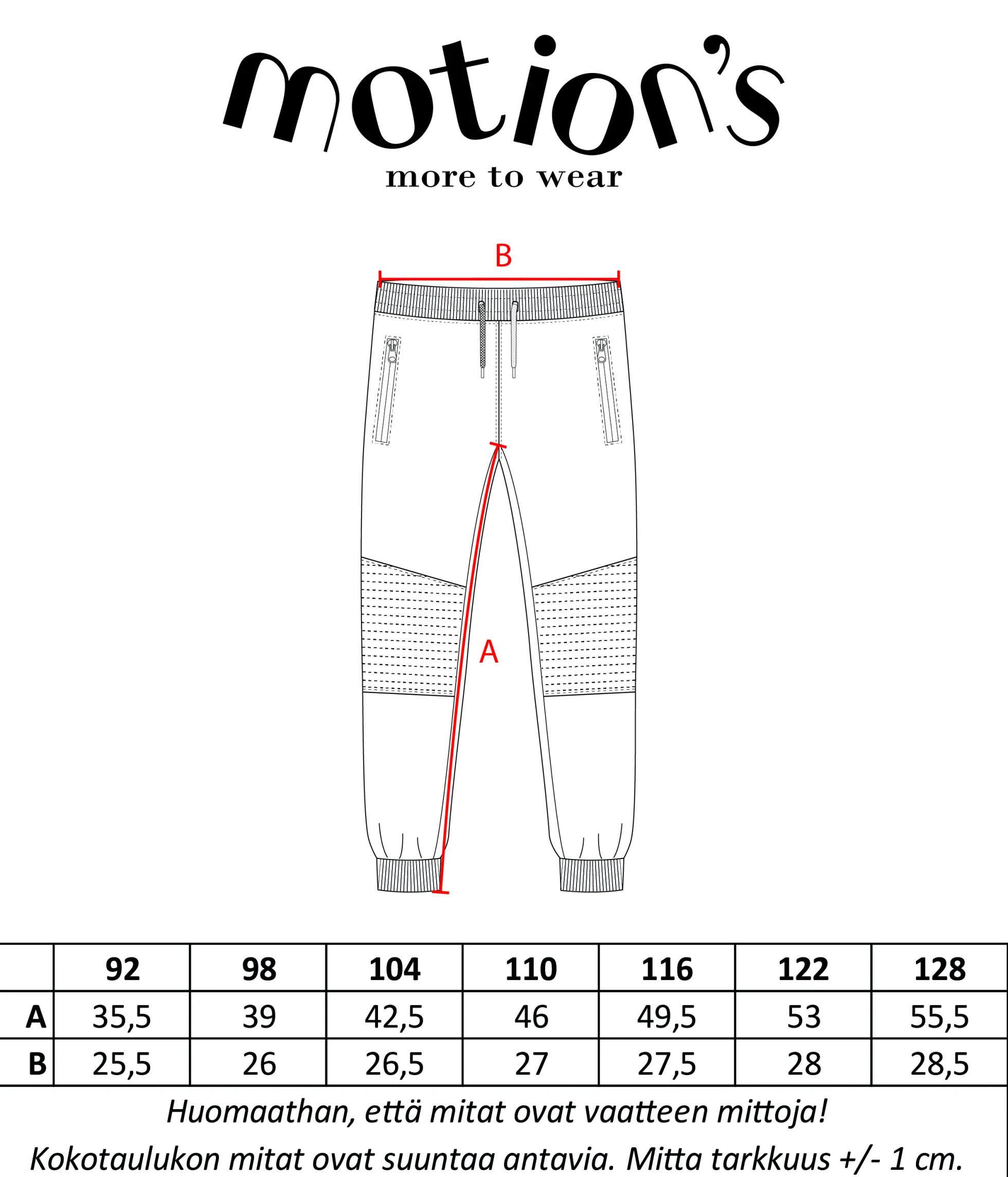 Motion's collegehousut