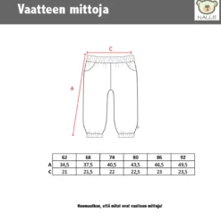 Nalle denim-like housut