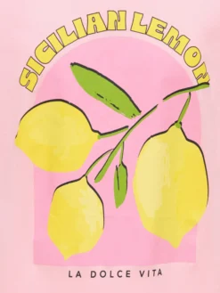 Only Girls Limone T-paita, Tickled Pink