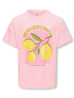 Only Girls Limone T-paita, Tickled Pink