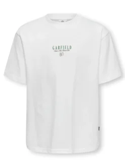 Only & Sons Garfield printti T-paita, Valkoinen