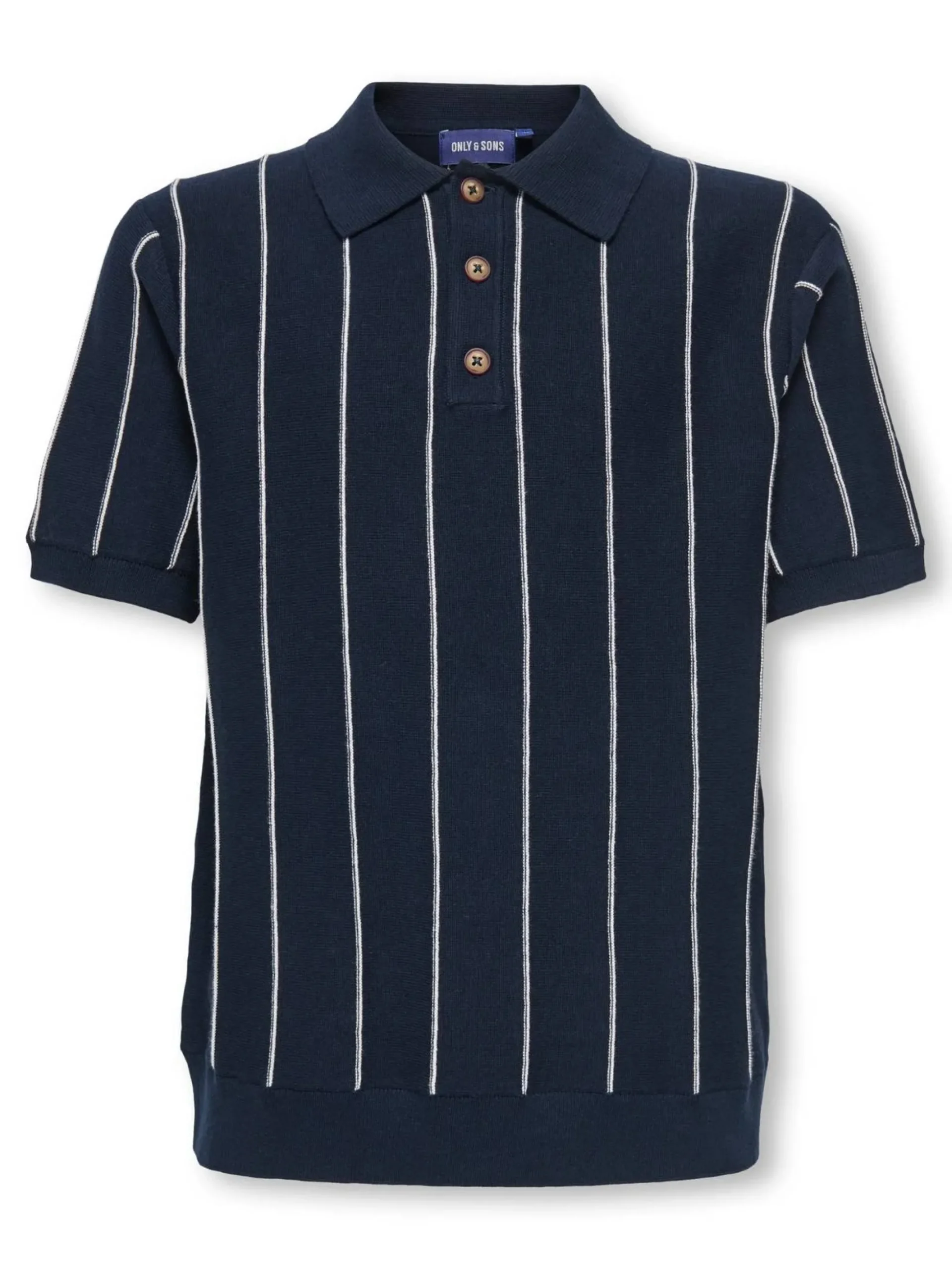 Only & Sons Saim neulottu pikeepaita, Dark Sapphire